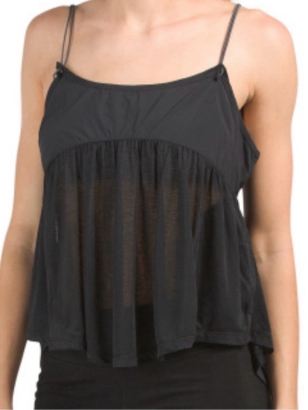 Free People Movement Catch My Drift Strappy Tank Top Black Size large - Picture 2 of 12